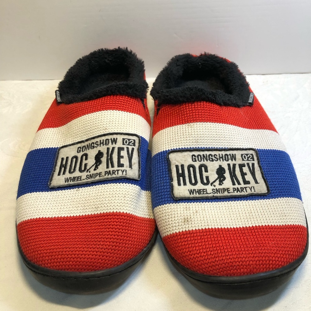 Gong Show Hockey Slippers Montreal Canadians Colours Size 12/13 Men’s Wide